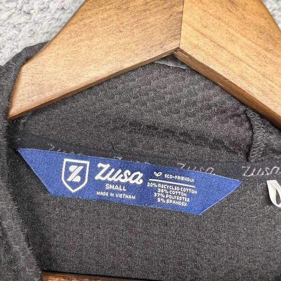 Zusa Brand Sweatshirt Men's Small Gray Pullover Eco Friendly Hoodie Textured - Picture 7 of 12